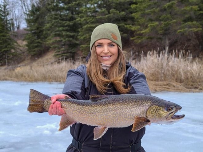 Winter Ice Fishing the Southern Region Lakes of Manitoba