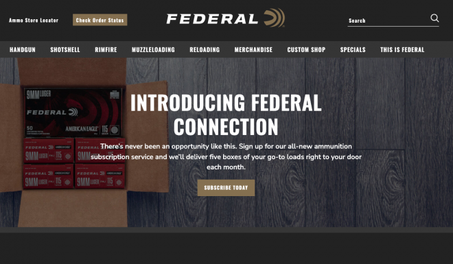 Federal Announces Monthly Ammo Delivery Subscription Service