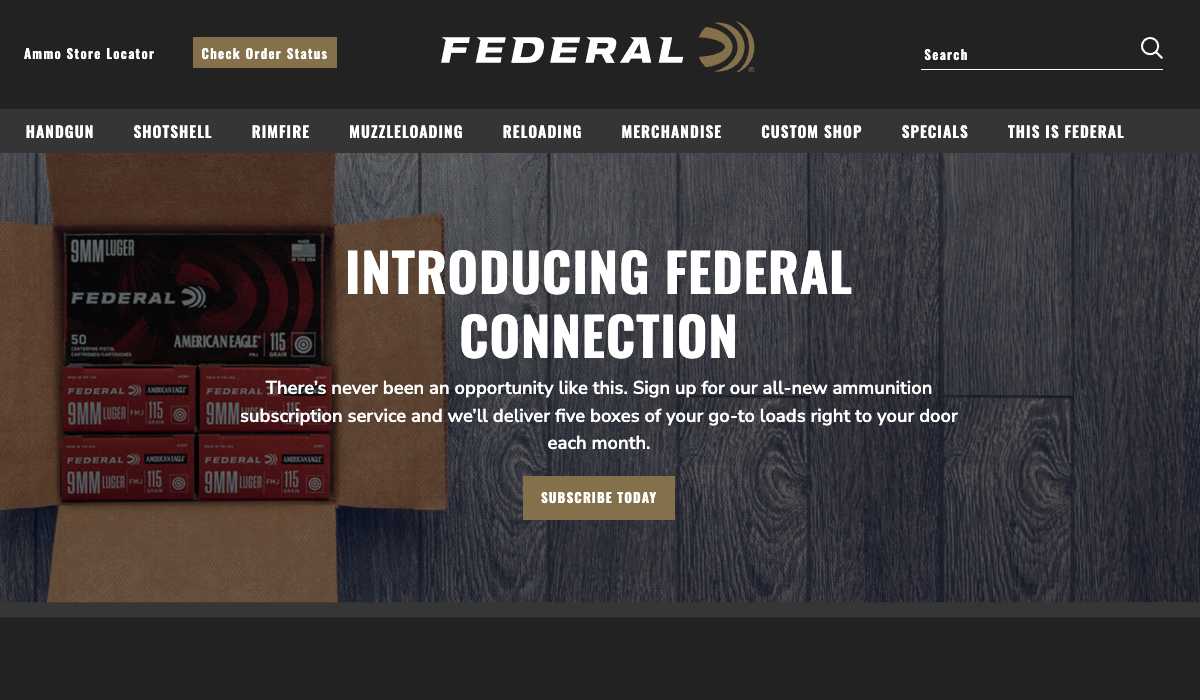 Federal Announces Monthly Ammo Delivery Subscription Service Federal Announces Monthly Ammo Delivery Subscription Service