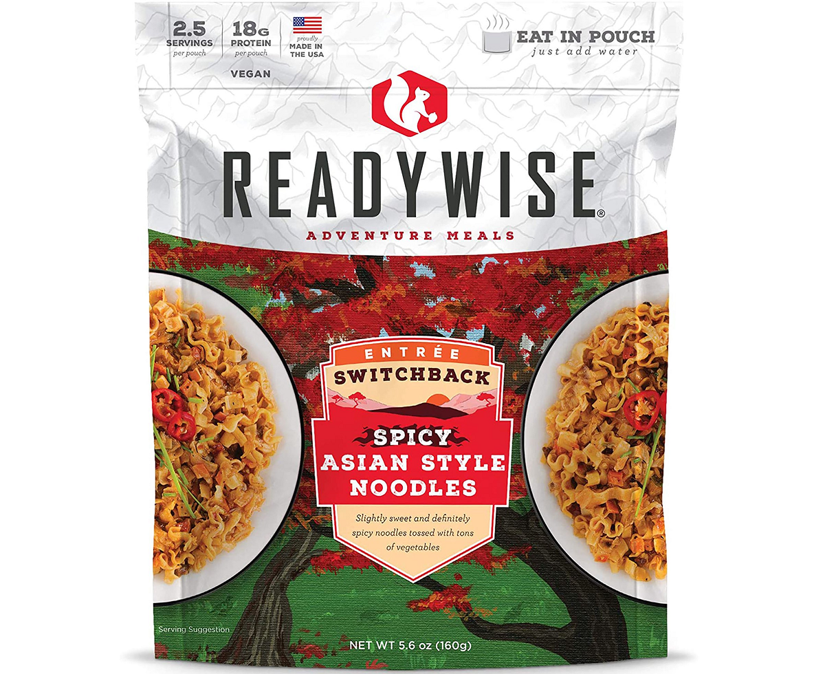 Readywise Adventure Meals Switchback Spicy Asian Style Noodles MRE Macaroni Camping recipe food hiking