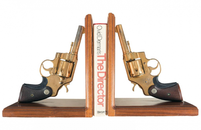 POTD: Colt DA Revolver Bookends from the Office of J. Edgar Hoover