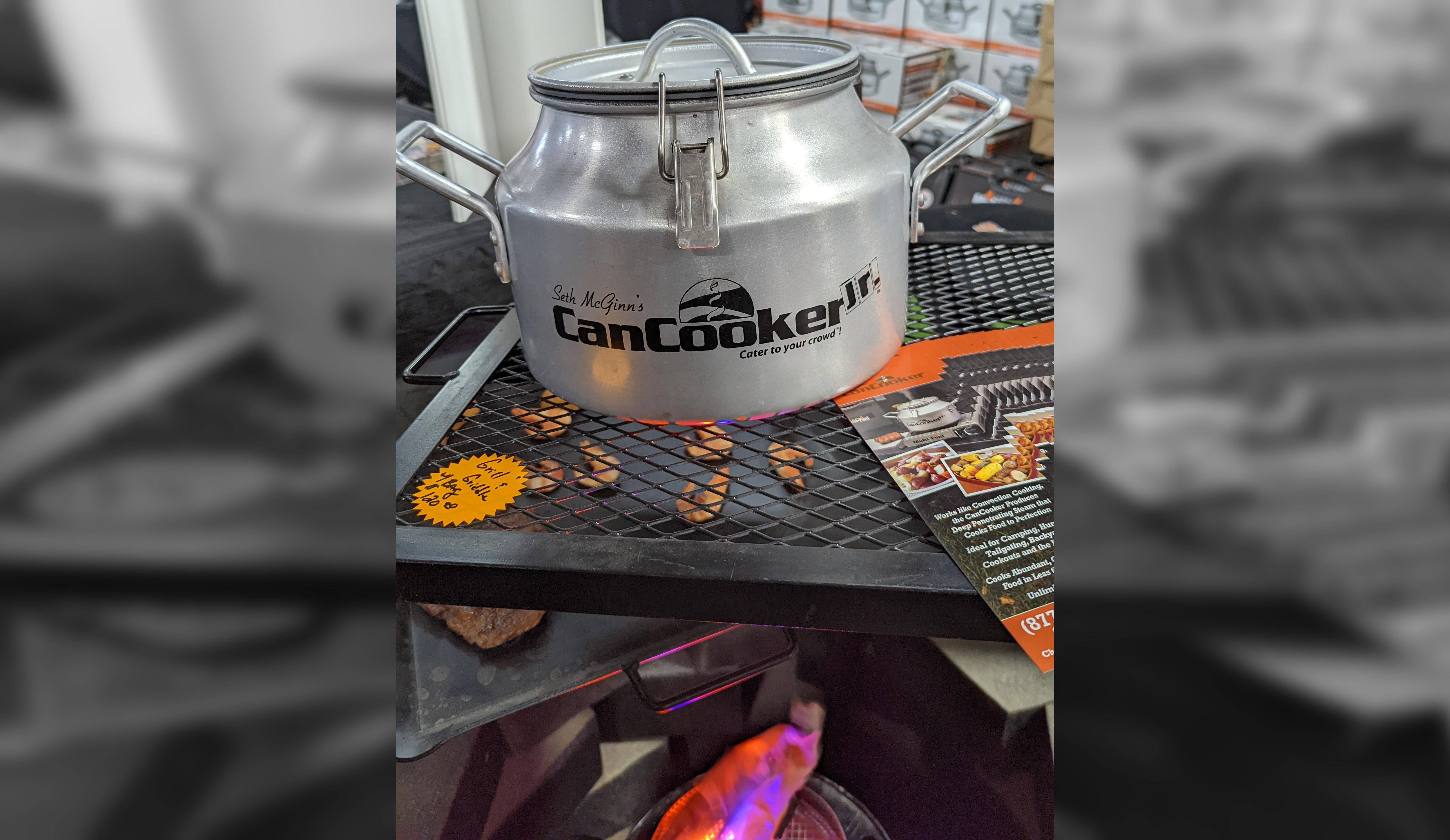Cancooker campfire grill fire can cooker gravity grill