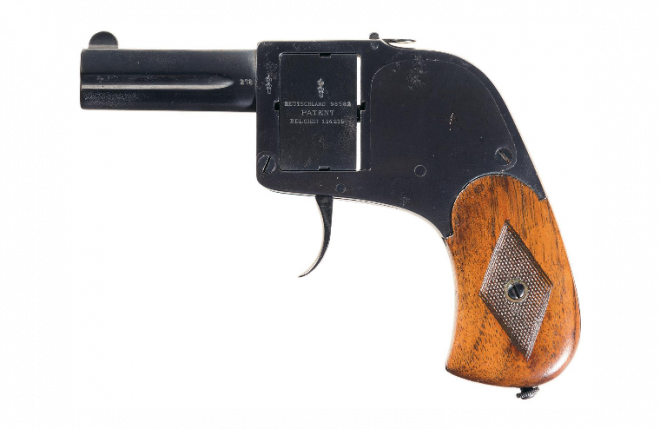 POTD: Scarce Sauer Bär Double Barrel Swivel Breech Pistol