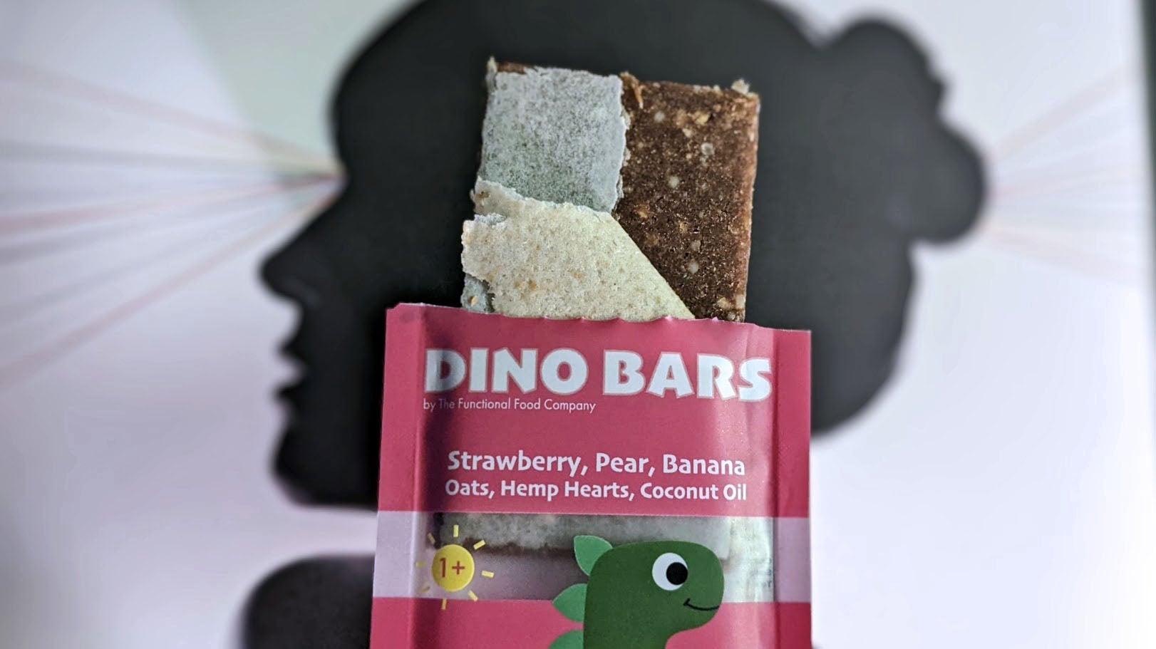 DINO BARS Organic Fruit Bar Kids Strawberry Pear Banana Oats hemp Hearts Coconut Oil year old diet positively WE BELIEVE balanced diet will positively impact your childs entire life