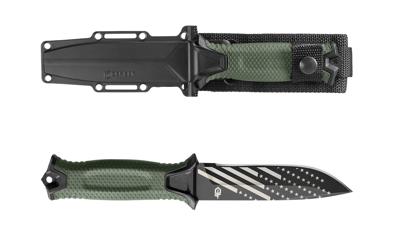  Gerber Gear Strongarm - Fixed Blade Tactical Knife for Survival  Gear - Black, Plain Edge : Sports & Outdoors