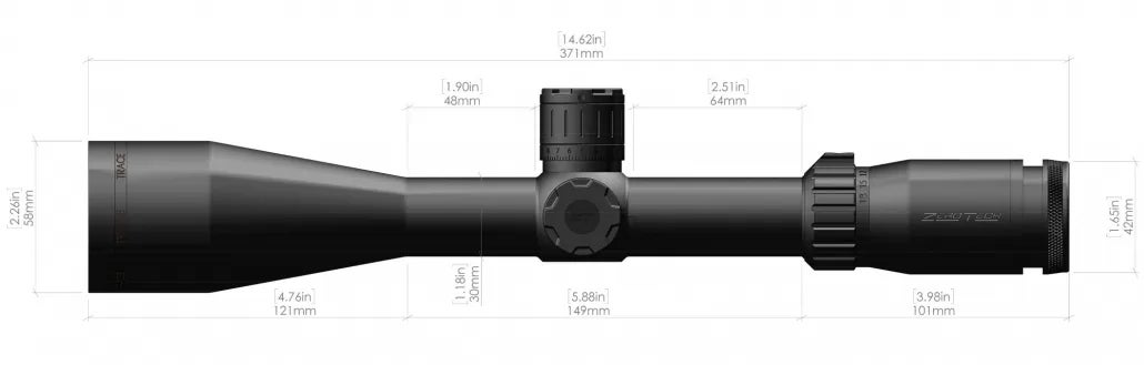 New 3-18x50mm Trace Advanced Illuminated Riflescope from ZeroTech