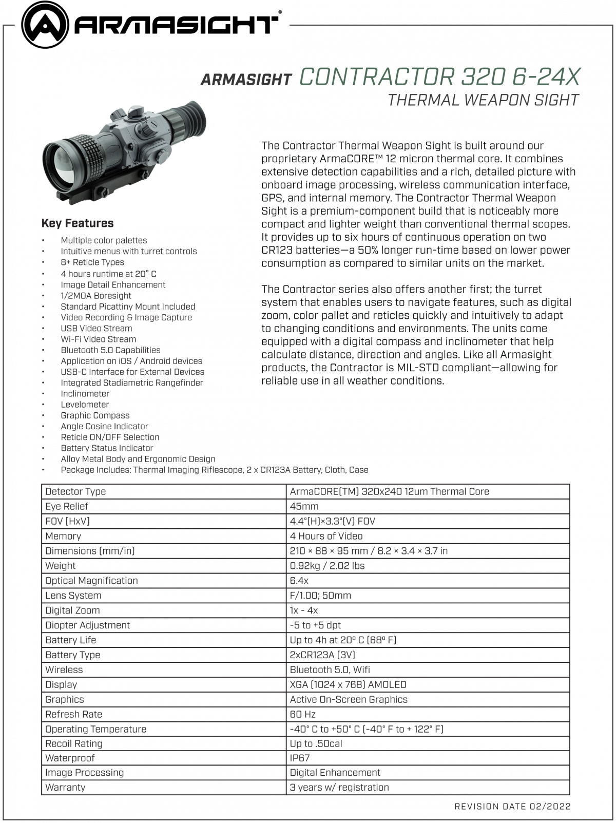 armasight contractor 320