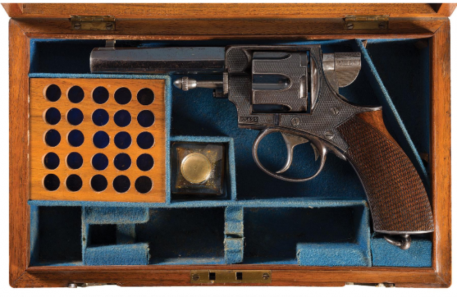 POTD: Valuable Expertise – Silver & Fletcher ‘The Expert’ Webley Revolver