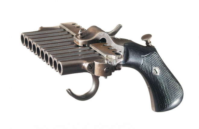 POTD: The Music Is Quite Loud! – A. Jarre 7mm Pinfire Harmonica Pistol