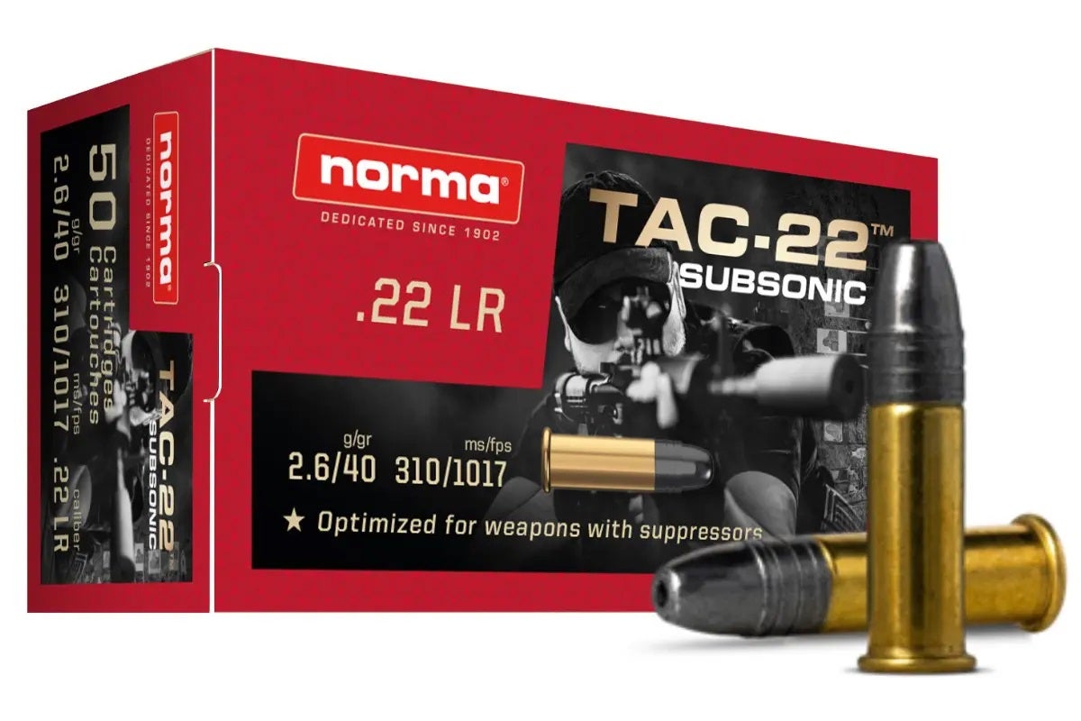 NEW TAC-22 Subsonic 22LR Ammunition from Norma Shooting