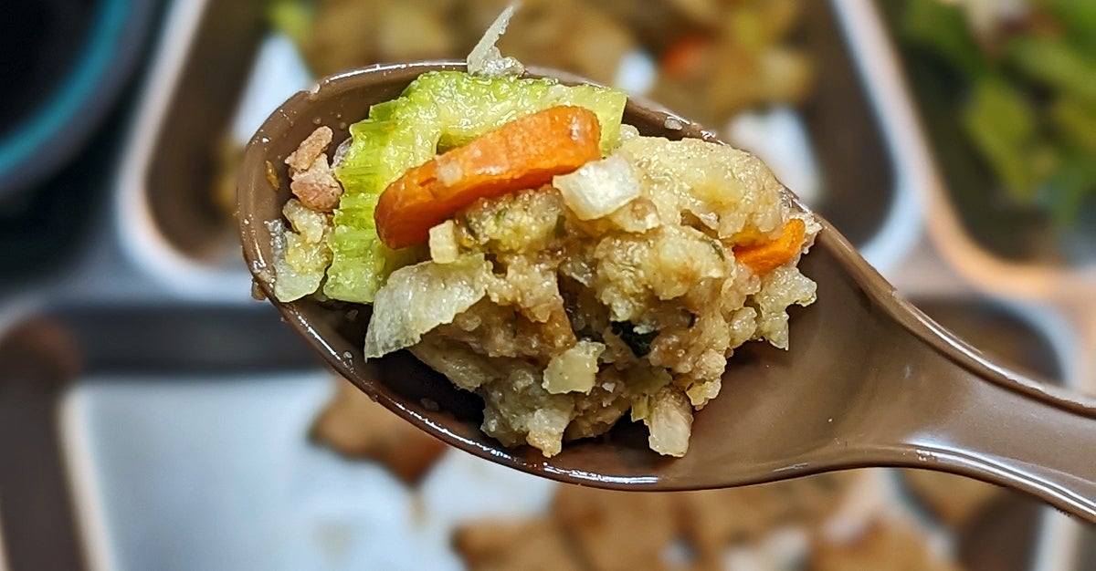 stuffing celery carrot trailspoon camping dehydrated freeze dried hiking meals thanksgiving camping meal