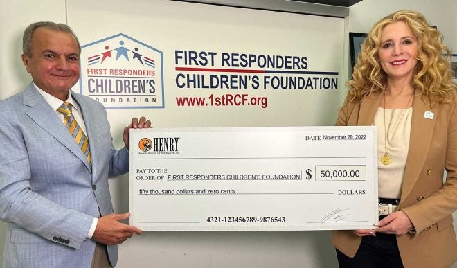 Henry Donates $50,000 to First Responders Children’s Foundation