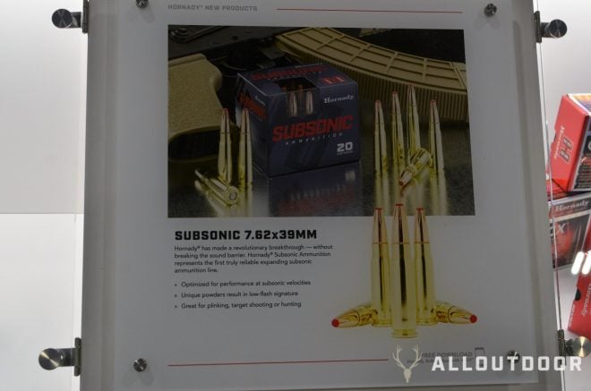 SHOT 2023 NEW Hornady Sub X 7 62x39mm 255 Grain Subsonic shot-2023-new-hornady-sub-x-7-62x39mm-255-grain-subsonic