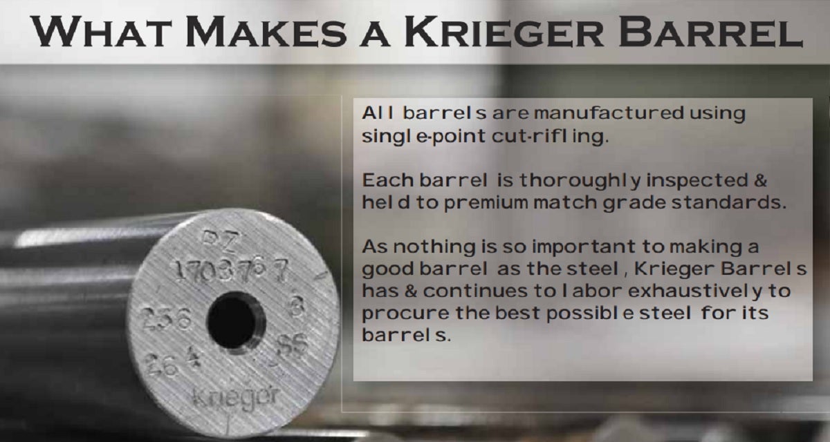 Krieger Barrels Krieger Barrel match grade AR-15 Rifle Custom Barrels Gun Barrels Precision Barrels