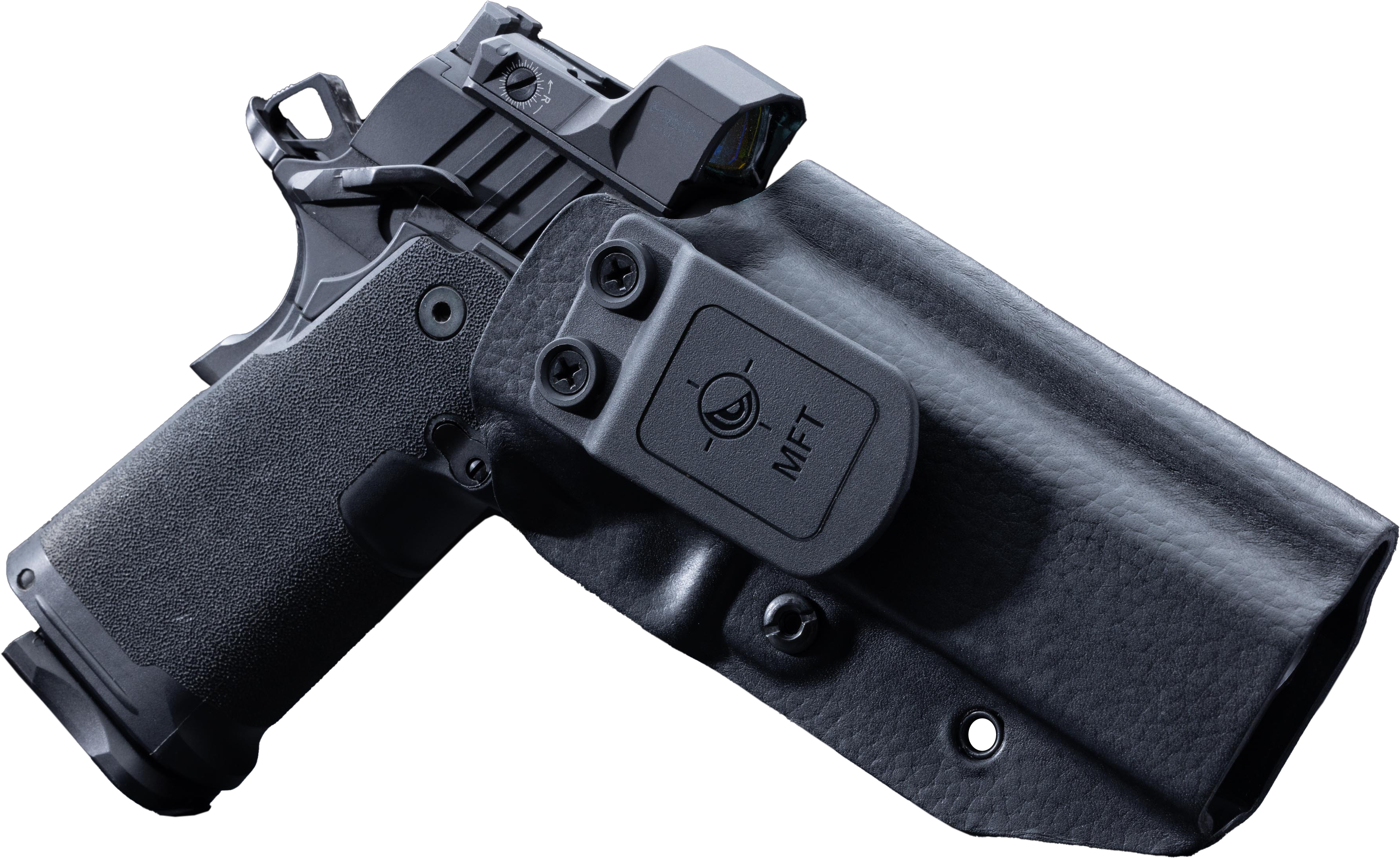 NextImg:Precision Leather Fit - New MFT Black Leather Hybrid Holsters