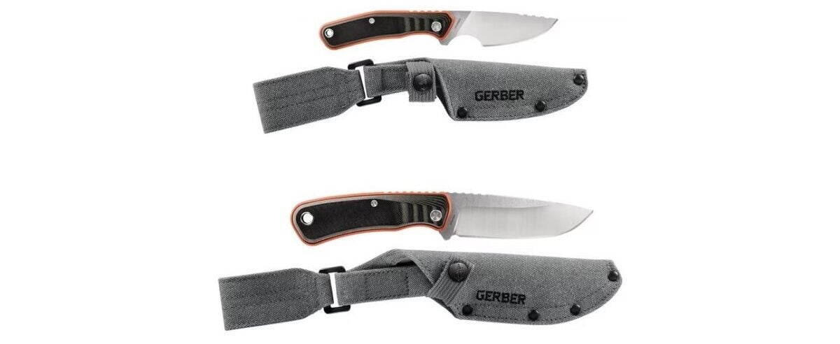 Exclusive Gerber Downwind Duo - Drop Point & Caper in Burnt Orange