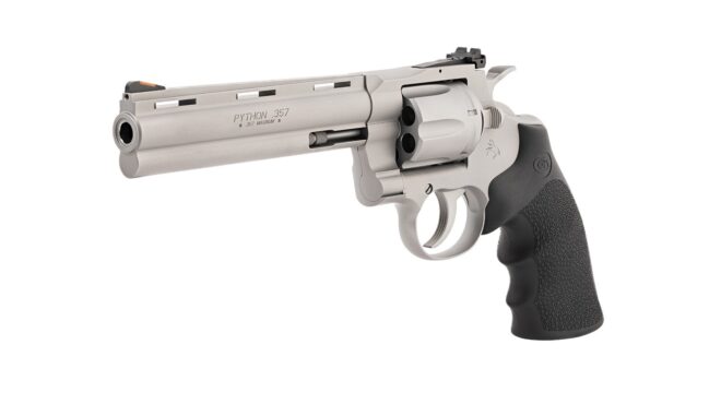 NEW Colt Python Models Touting Hogue Grips & Bead Blast Stainless