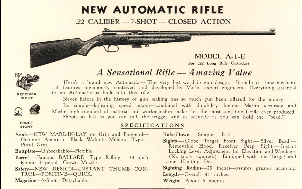 POTD: Put The Extra into The A1 - 1936 Marlin A1E