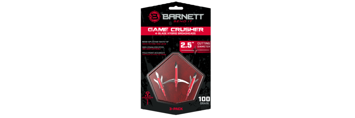 NEW Barnett Outdoors Gamecrusher Hybrid Broadhead & Wildcat CRX