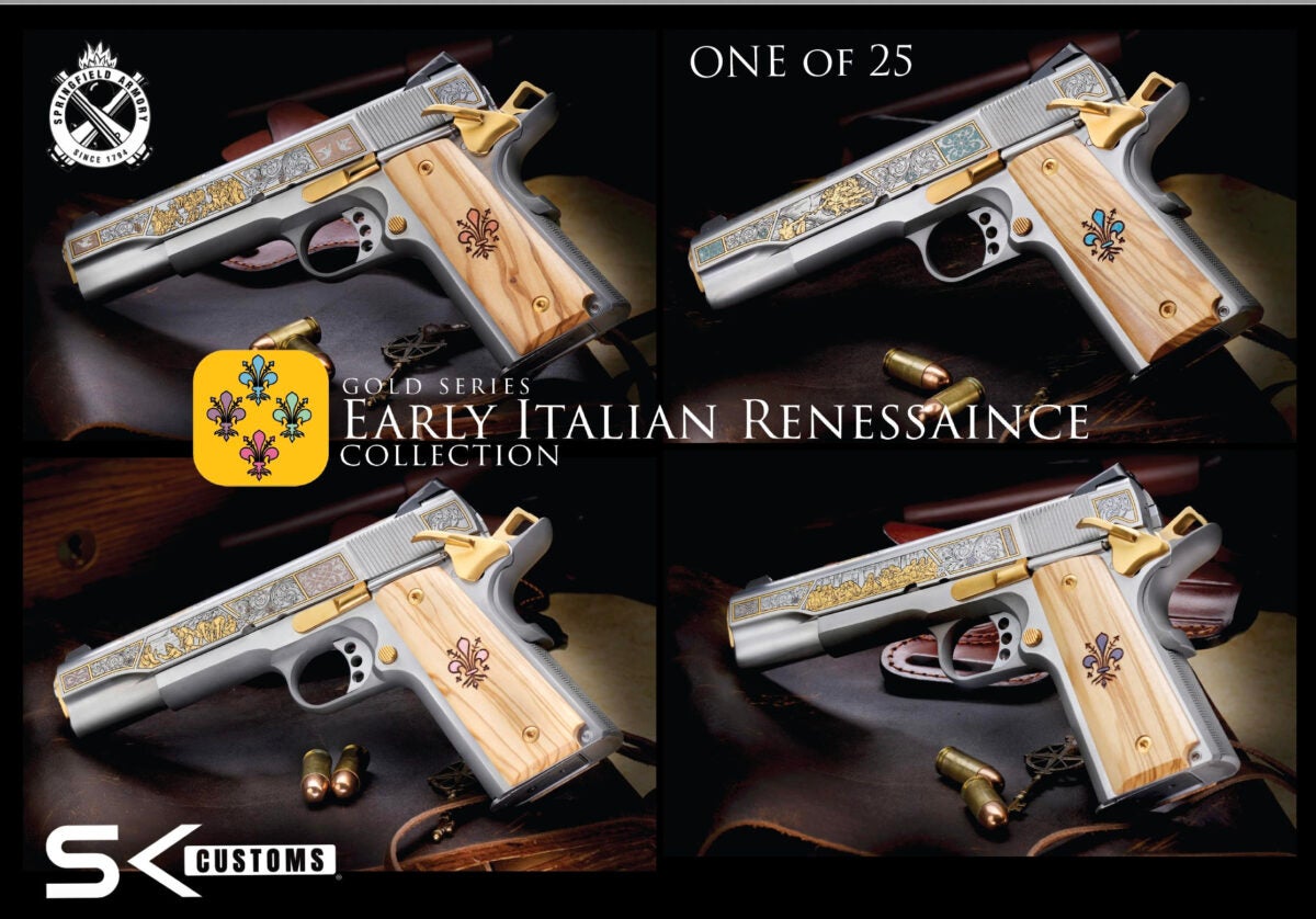 SK Customs “Gold Series,” Early Italian Renaissance, Springfield 1911s