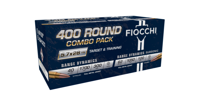 NEW Fiocchi 5.7 Combo Packs – 5.7x28mm FMJ, HP, and Subsonic Loads