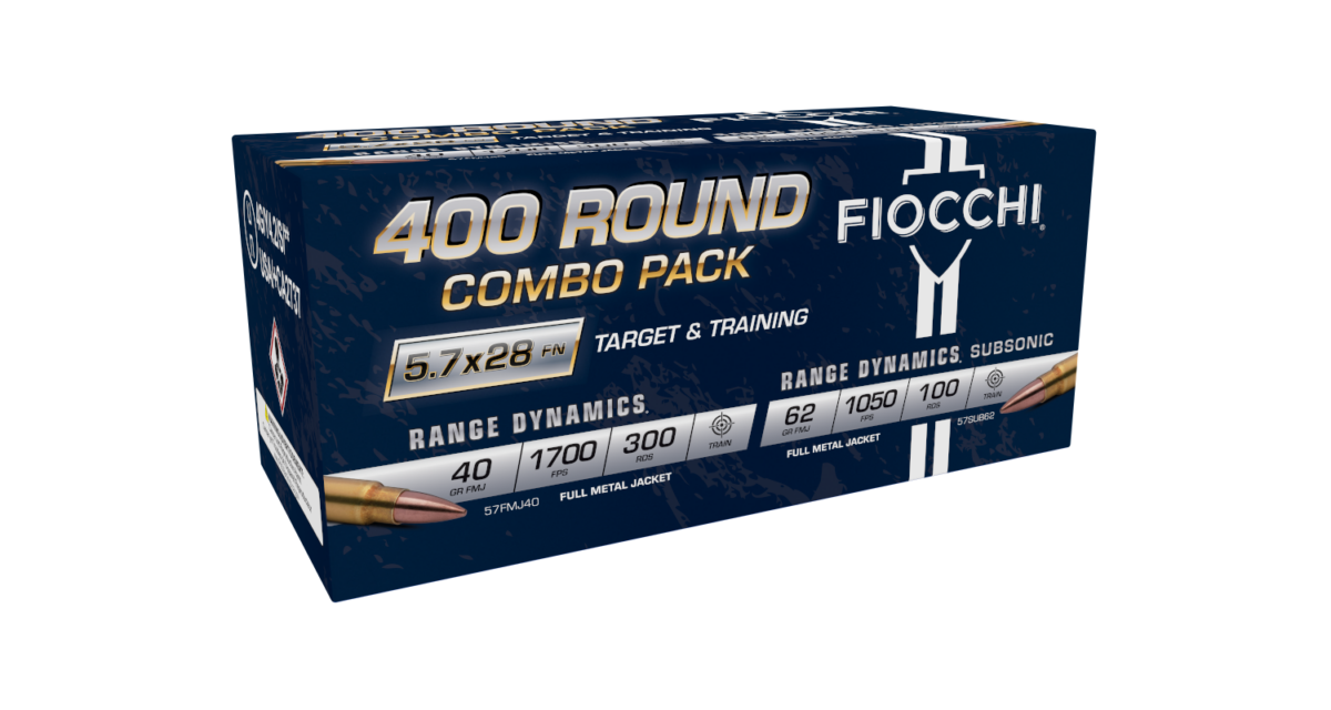 NEW Fiocchi 5.7 Combo Packs - 5.7x28mm FMJ, HP, and Subsonic Loads