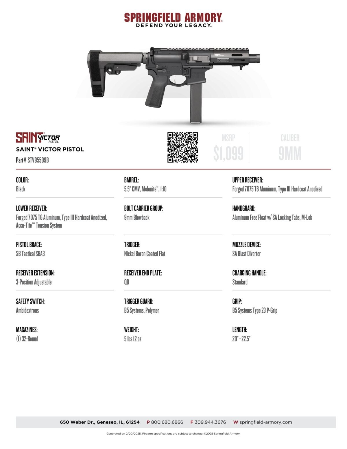 Cool Compact, Capacity! New Springfield Armory SAINT Victor 9mm Pistol