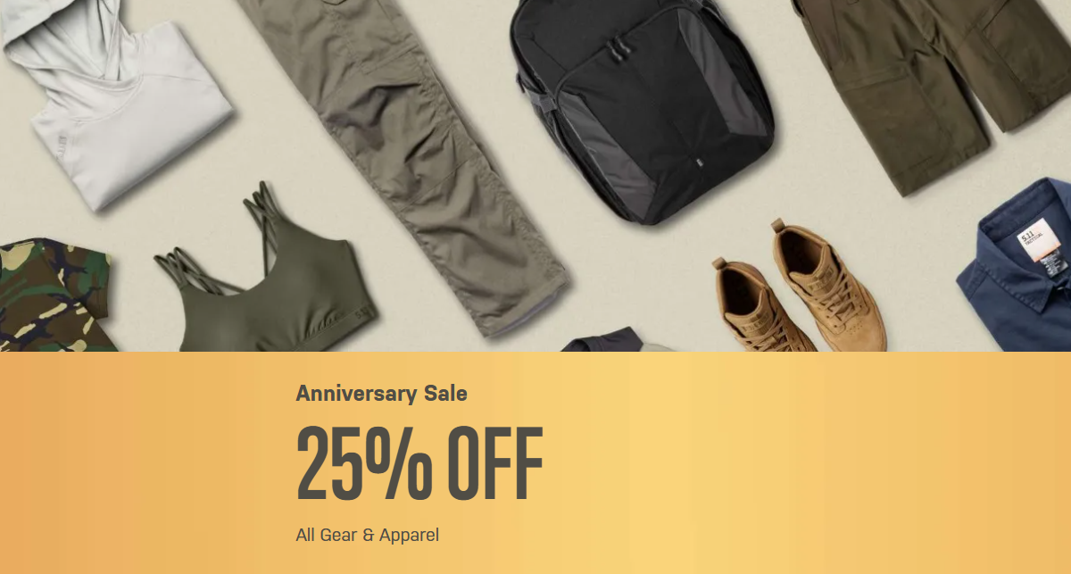 5.11 Days – Celebrating 5.11’s Anniversary with 20% OFF Sitewide! 5.11 Days – Celebrating 5.11’s Anniversary with 20% OFF Sitewide!